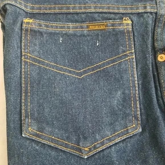 Western Roebucks Dark Blue Jeans 36x30 starched Creased Vintage - Picture 4 of 13